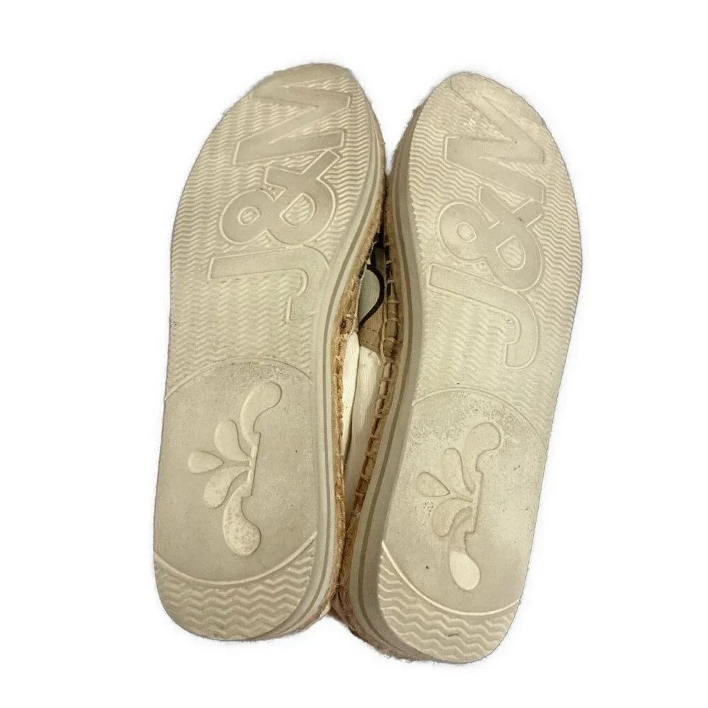 Joy & Mario Ivory Beige Contemporary Art Flat Espadrilles 6